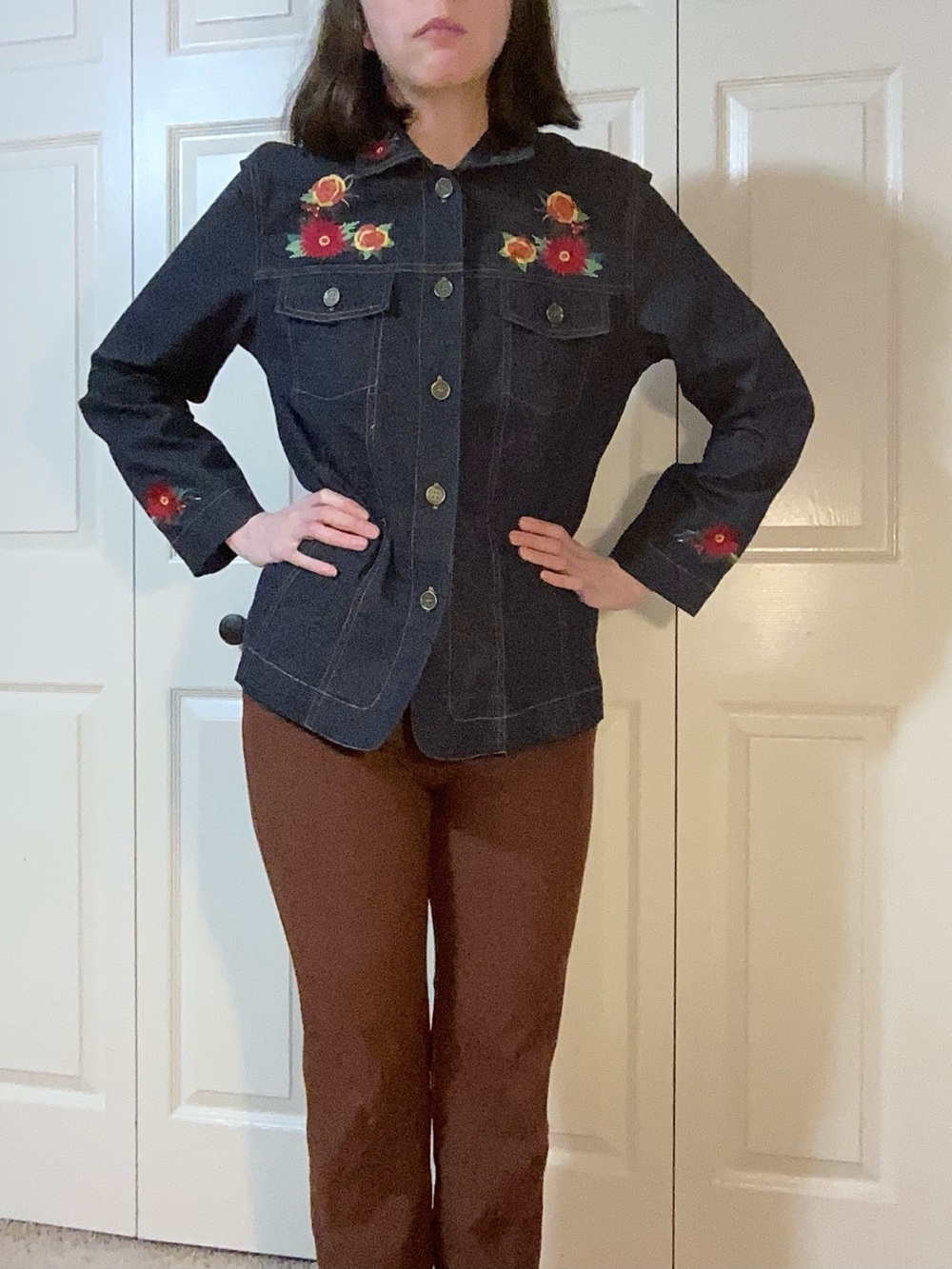 Rebecca Malone Embroidered Denim Jacket